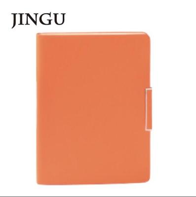 China Yellow Hardcover Notebook 2021 PU Cover Diary / Notepad With Decorate To Close for sale