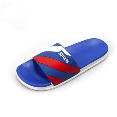 China Beach Waterproof Indoor Outdoor Flat Drip Man Simple Design Plastic Upper Slippers For Men for sale