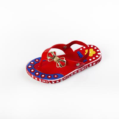 China Breathable Hot Selling Printed Beach Flip Flop Shoes For Girl Kids for sale