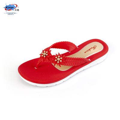 China Wholesale Sweat-absorbent Daily Material Women And Girl PVC Flip Flops Slippers For Ladies for sale