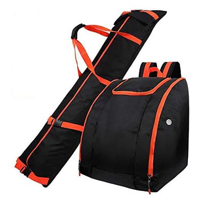 China High Quality NATIONAL Ski Boot Bag Waterproof Skiing Bag Combined For Air Transport Ski Luggage Bags For Snow Travel Gear for sale