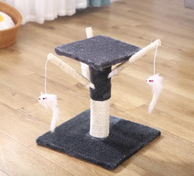 China Factory Suppliers Quality Pet Toys Cat Scratcher Stocked Tree for sale