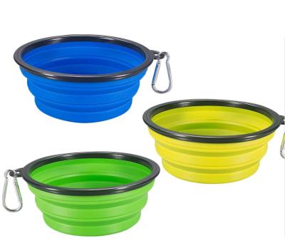 China Silicone Pet Collapsible Collapsible Water Bowl Collapsible Travel Dog Bowl for sale