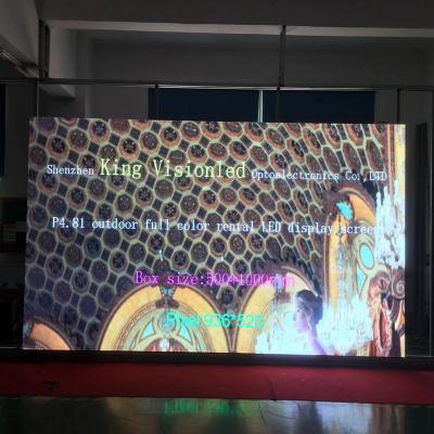 China Outdoor King Visionled P4.81 Outdoor Full Color Rental Full Color LED Display 500 * 1000mm HD Outdoor Screen for sale