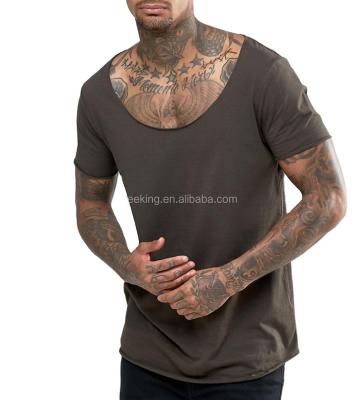 China Wholesale Anti-Pilling Scoop Neck T-Shirts Mens Blank 100% Cotton for sale