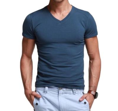 China Muscle Fit Cotton Sleeve Anti-pilling Skin Tight T-shirts Men's Short T-Shirt for sale