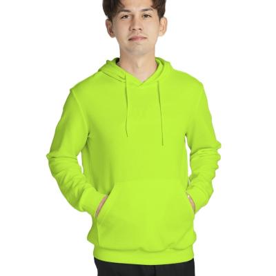 China Fashion Anti-shrink Custom Loose Casual Neon Green Men's Hoodie Hoodie for sale