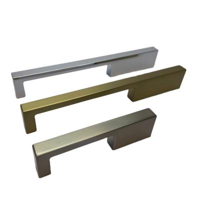 China Modern Gold Chrome Silver Brushed Nickel Handles Straight Kitchen Door Cabinet Handle Pull Knobs Furniture Hardware for sale