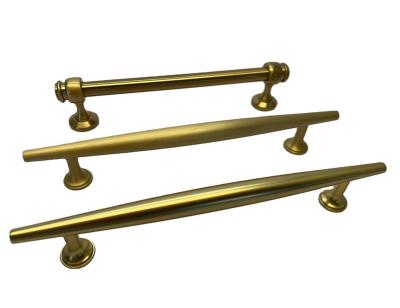 China Modern Customize Modern Gold Zinc Alloy Door Handles Sideboard Handles Solid Drawer Knobs Furniture Handles Hardware Accessories for sale