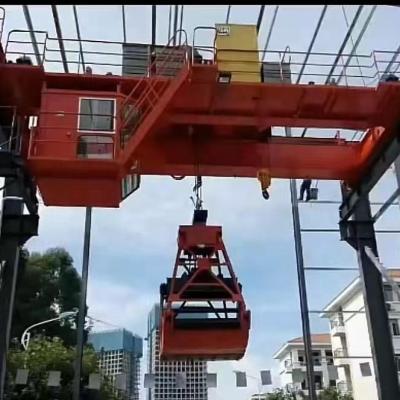 China Bridge Crane Workshop Grab Bucket Overhead Crane Double Girder Overhead Crane 15 Ton 30 Ton Overhead Cranes for sale