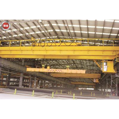 China Bridge Crane 30t Magnet Double Girder Overhead Crane Customized for sale