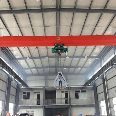 China Double Bridge Crane Girder Crane With Grab Bridge Crane Waste Handling Overhead Crane With Grab Bucket for sale