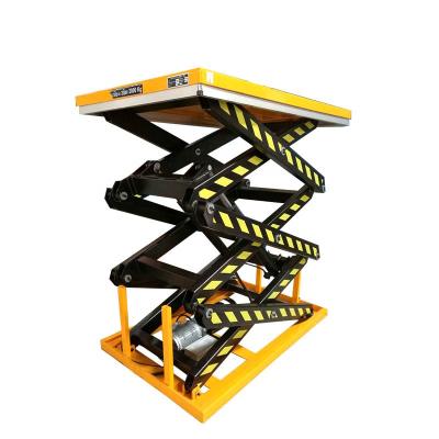 China Widely Stationary Lift Table Platform Three Scissor Lift Table for sale