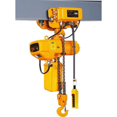 China Low Lifting Goods Headroom Crane 5 Ton Electric Chain Hoist With Trolley for sale