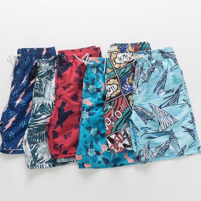 China Antibacterial Beach Boys Swimwear Kids Swim Shorts Print Boys Swimwear Trunks Baby Kids Swimwear Set for sale