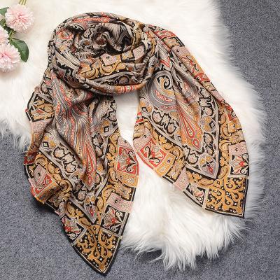 China Digital Printed Baotou Square Printed Wool Scarf Tooth Scarf Female Muslim Muslim Edge Scarf Square Printed Wool Scarf for sale