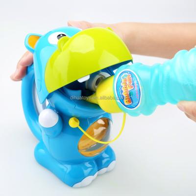 China Plastic Bubble Fun Hippo Battery Operated Bubble Memory Maker, Soap Bubble Machine Toy For Kids for sale