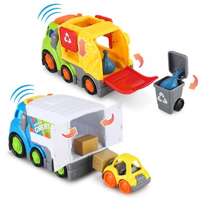 China Babies kid go! Durable Early Vehicle ABS Plastic City Cartoon Toy Car Recycling Truck / Truck For Babies for sale