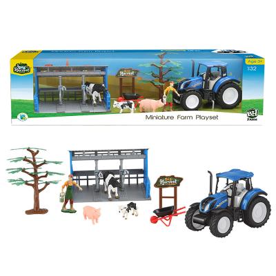 China Newholland Kids Learning Toy Farm Animals Figures Play Set and Barn House Fence, Milk Station, Included Farmers, Pig, Cow Hen and Sheep for sale