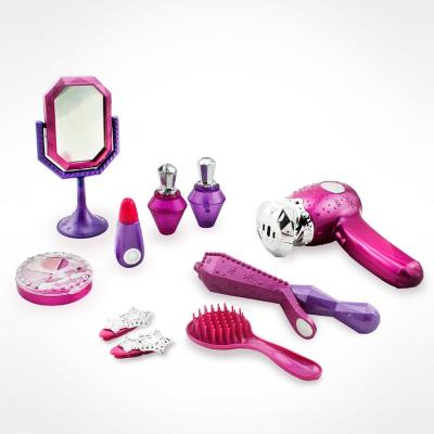 China Educational Toy Beauty Salon Dress Up Games, Plastic Hair Dryer Dresser Toys Play Set, Makeup Toy Pretend Play for Fashion Girl for sale