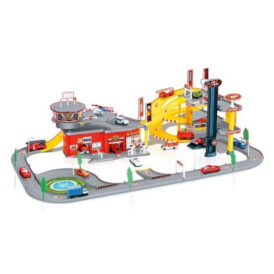 China Slot Toy Rescue Center Toy Vehicles Slot Set Plastic Parking Toy For Kids for sale