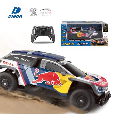 China MAXI 1:16 2.4G 3008 DKr Scale RC Car Radio Red Bull Peugeot Drift Control Off Road All Terrain 12km/h Racing Car Toy for sale