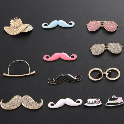 China Clog Charm Ins Top Recommend Metal Glasses Clog Shoe Charms For Girls Croc Shoe Decoration for sale