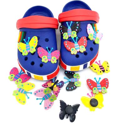 China Hosts Charms Promotional Children PVC Cardboard Shoe Charms Accessories Buckles For EVA Croc Garden Shoes for sale