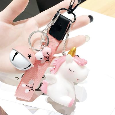 China Trend New Arrival Unicorn Anime Pom Key Chain For Car Handbag Accessories Decoration Gifts Wholesale for sale