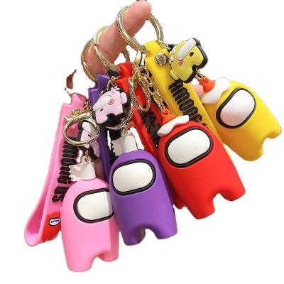 China New Trend Hotsale 3D Games Among Us Gift Colorful Anime Key Chain Keychains For Car Keys Decoration Accessories for sale