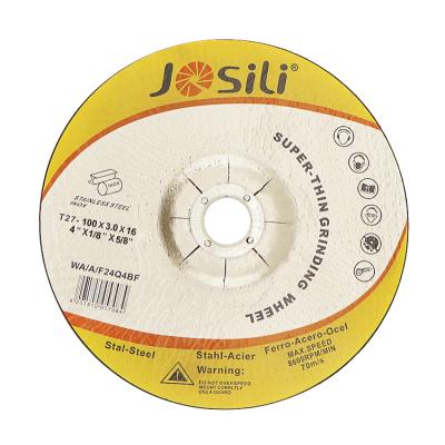 China Manufacturers Custom 100x3mm Aluminum Oxide Grinding Wheels Abrasives Grinding Wheel for sale