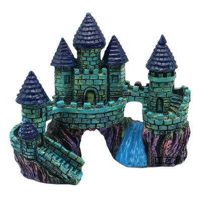 China Life-Size Artificial Resin Castle Decoration Resin Castle Fish Tank Aquarium Decoration for sale