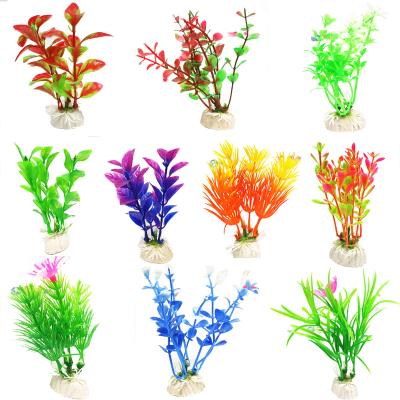 China Do not erase simulation plant aquarium fish tank landscape decoration 10 random mix style for sale