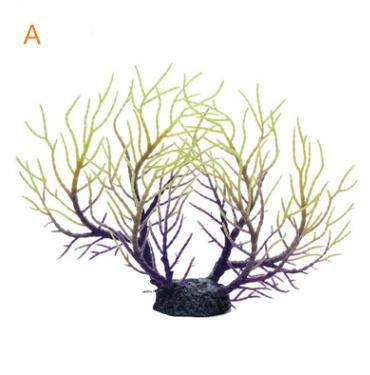 China Soft Artificial Coral Tree Aquarium Landscape Supply Item Viable Plants For Fish Tank for sale