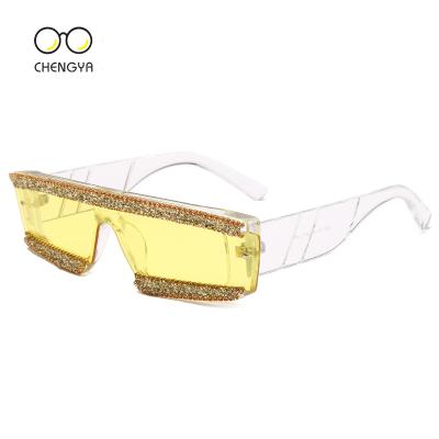 China 2021sunglasses fashion diamond sunglasses women diamond sunglasses female bar stage concert diamond snap glasses for sale