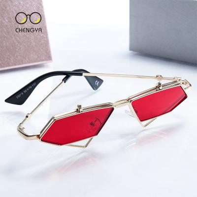 China Women Over The Top Irregular Flip Sunglasses European And American Fashion Street Fashion Sunglasses for sale