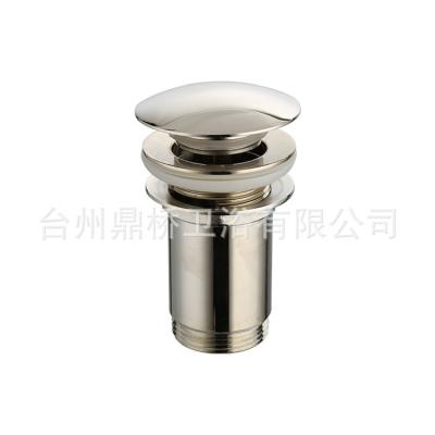 China Modern High Quality Bathroom Push Down Brass Basin Sink Pop Up Drain Stopper With Overflow for sale