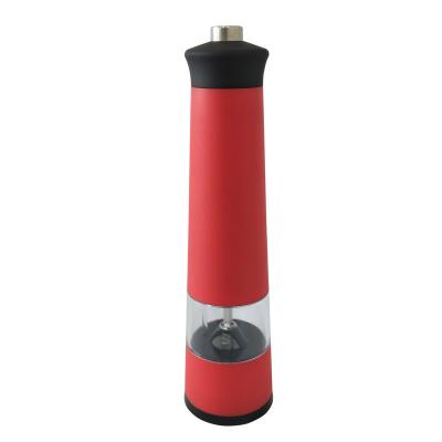 China Sustainable Customized Colored Plastic Automatic Salt And Pepper Mill With Rubber Liner for sale