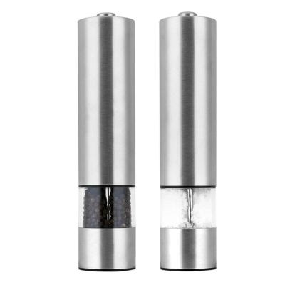 China Factory Direct Supply Automatic Stainless Steel Salt and Pepper Grinder Set With Adjustable Coarseness and LED Light for sale