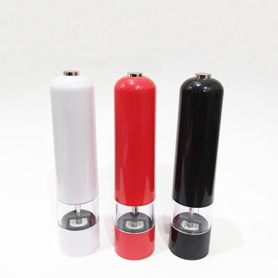 China Hot Selling Customized Viable Plastic Electric Salt And Pepper Grinder With Adjustable Coarseness And LED Light for sale