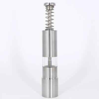 China Sustainable high quality mini portable manual BBQ stainless steel salt and pepper grinder for sale