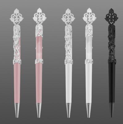 China office & Antique Style Crystal Point Healing Ballpoint Pen New Design Stylish Vintage School Rome for sale