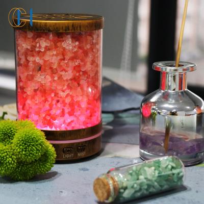 China Household Nature Healing Aroma Diffuser USB Control Crystal Aromatherapy Diffuser Infused with Gemstone for sale