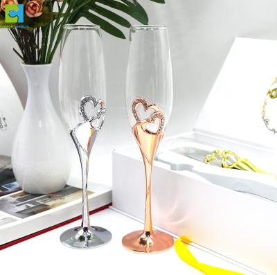 China Gemstone Infused 2022 Crystal Champagne Glass For Wholesale High Quality Colorful Unique Custom Made for sale