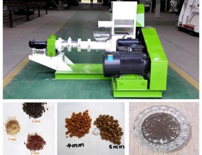 China Farm Small Scale Animal Feed Extruder Machine With PLC Electrical Control for sale