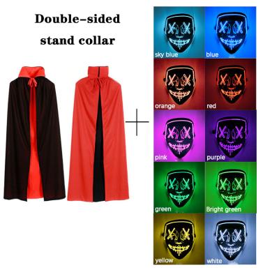 China Wholesale Custom Made Modern Halloween With Mask Double Face Hoodies Glowing Halloween Coat for sale