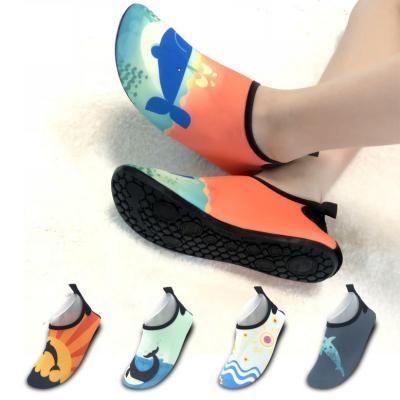 China Aqua Printed Unisex Quick Dry Socks for Beach Swim Yoga Exercise Parent-Child Barefoot Aqua Quick Dry Socks Water Shoes for sale