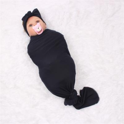 China Anti-Static Ribbed Newborn Bamboo Baby Wrap Blankets for sale