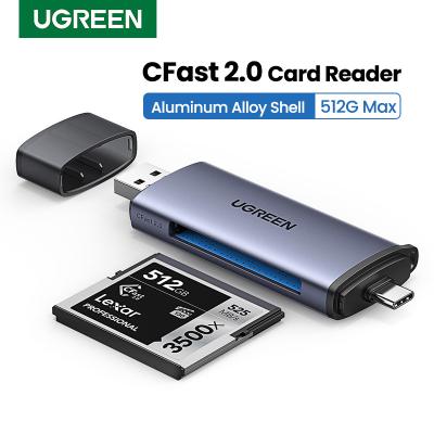 China UGREEN CFast 2.0 USB3.0/Type-C Card Reader to CF Memory Card for iPad PC Laptop Smartphone DSLR Camera HD Camcorders Metal Shell 50906 for sale