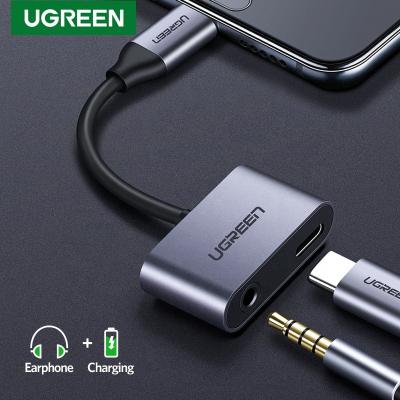 China COMPUTER Ugreen USB C Adapter Type C To 3.5 Mm Jack Adapter 2 In 1 AUX Audio Cable Type. C Earphone Converter For Huawei P30 Mate 30 Pro for sale